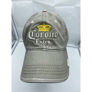 Corona Extra Gray Adjustable Baseball Cap Hat Strap-back